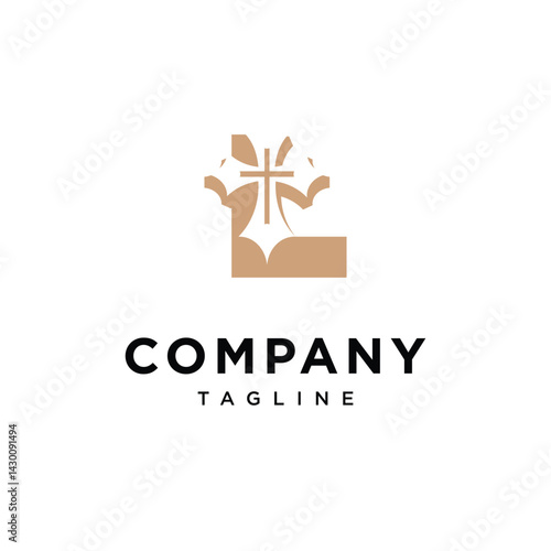 Letter L Cross Logo Icon Vector