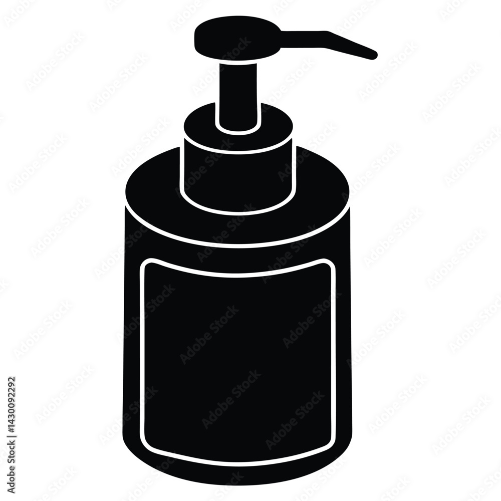 Obraz premium Soap Dispenser Vector – Clean Bathroom Accessory Illustration for Hygiene, UI & Design Projects