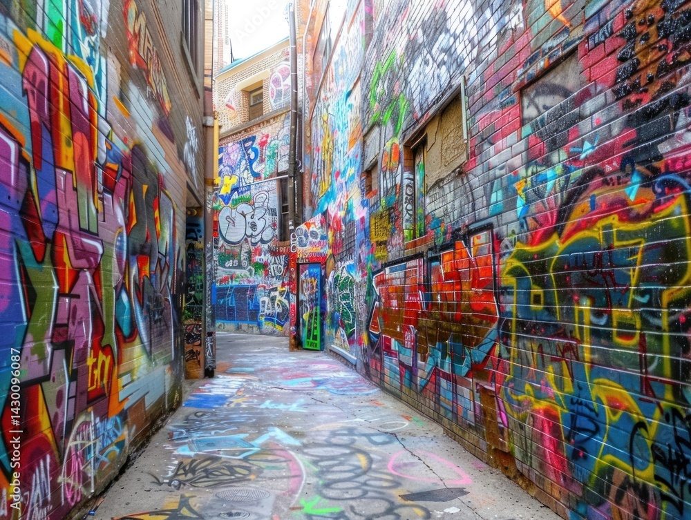Naklejka premium Urban Art Alleyway