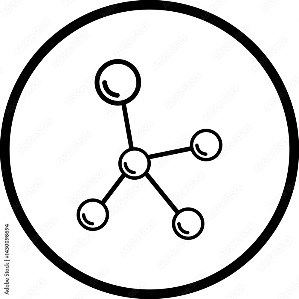 Molecule or formula icon in line. The Chemistry chemical structure. Laboratory scientific research vector isolated on transparent background Molecule or formula icon in line. The Chemistry chemical structure. Laboratory scientific research vector isolated on transparent background