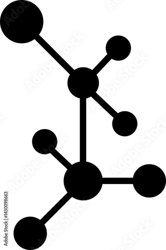 Molecule or formula icon in flat. The Chemistry chemical structure. Laboratory scientific research vector isolated on transparent background
