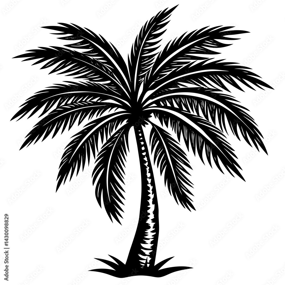 Obraz premium palm tree silhouette
