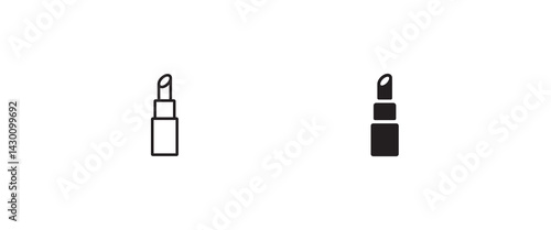 lipstick icon. Women's things, pomade, beauty care sign, illustration of makeup, Cosmetic icons button, vector, sign, symbol, logo, illustration, editable stroke, flat design style isolaated on white