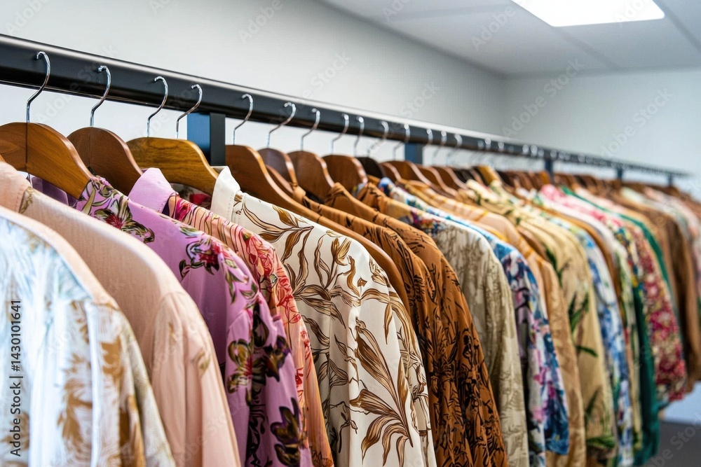 Obraz premium Circular economy in fashion, upcycled clothing, zero-waste design.