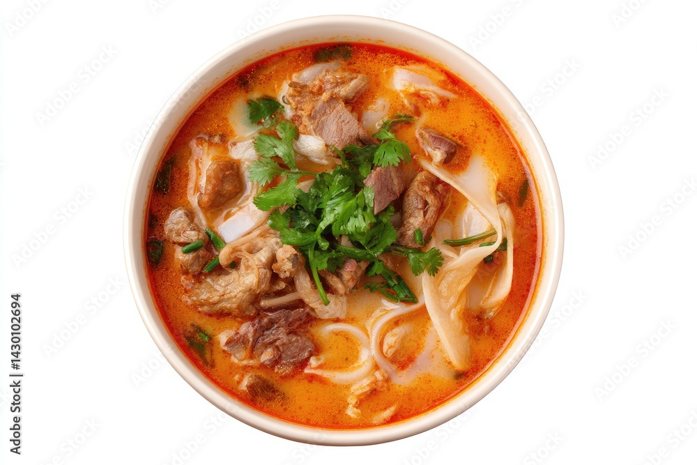Spicy noodle soup with meat Spicy noodle soup with meat