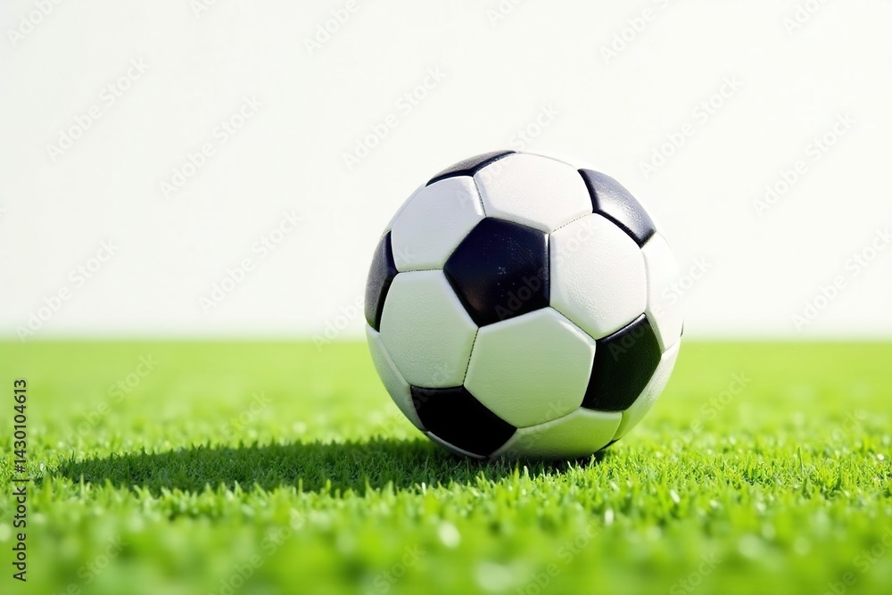 Obraz premium Brand new football against pure white backdrop , pigskin, image, leather