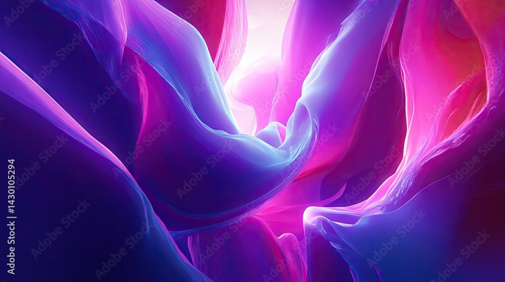 Vibrant flowing fabrics in deep purples and pinks. Vibrant flowing fabrics in deep purples and pinks.