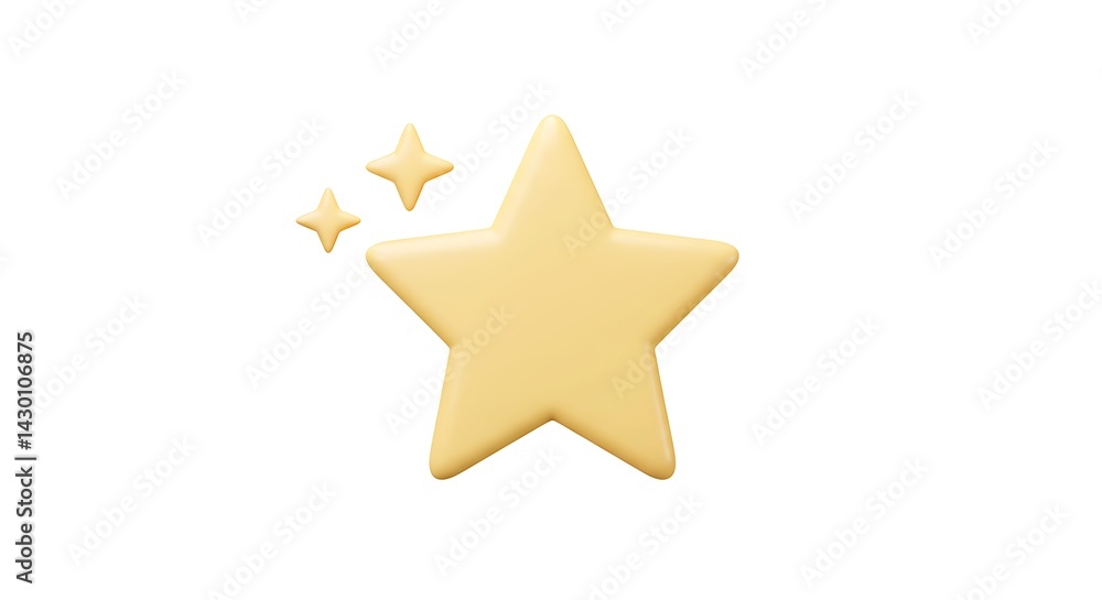 Obraz premium Gold Star Shape with Sparkles