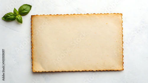 Aged Paper Texture Blank Vintage Sheet on White Background