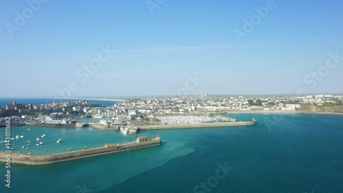 Wallpaper Mural Granville between the upper town and the port in Europe, in France, in Normandy, in the English Channel, in spring, on a sunny day.  Torontodigital.ca