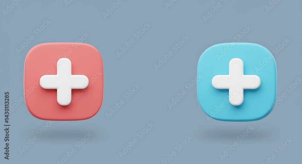 Obraz premium Plus Sign Icon Two Colors