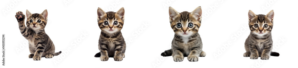 Cute kittens playing with their paws in a light space Cute kittens playing with their paws in a light space