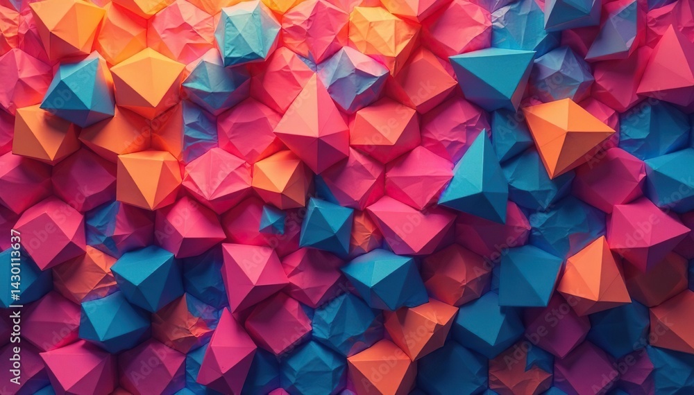 Obraz premium Geometric shapes create a modern, continuous pattern , art, line