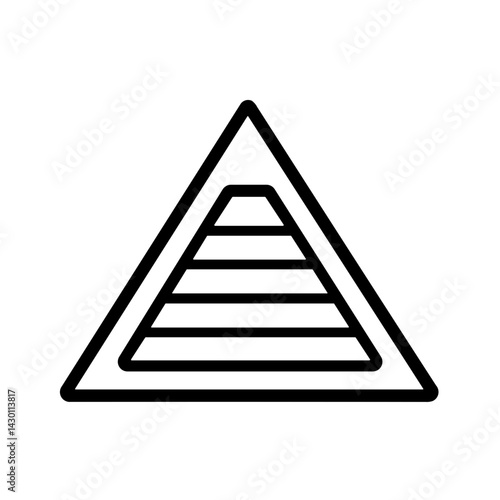 Obraz na płótnie Simple Egyptian Pyramid flat black Icon w salonie