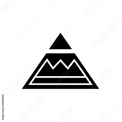 Obraz na płótnie Simple Egyptian Pyramid flat black Icon w salonie