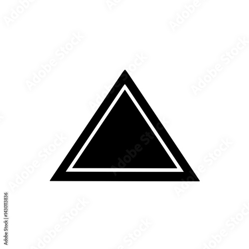 Obraz na płótnie Simple Egyptian Pyramid flat black Icon w salonie
