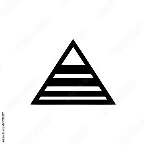 Obraz na płótnie Simple Egyptian Pyramid flat black Icon w salonie
