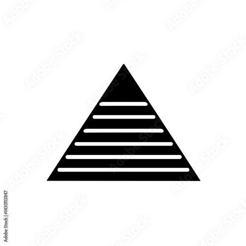 Obraz na płótnie Simple Egyptian Pyramid flat black Icon w salonie