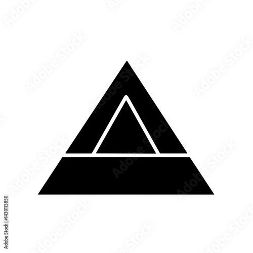 Obraz na płótnie Simple Egyptian Pyramid flat black Icon w salonie