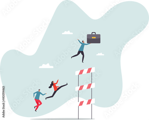 Skill level or experience to overcome challenge and succeed, personal development or improvement, professional or expert level.character for design.
