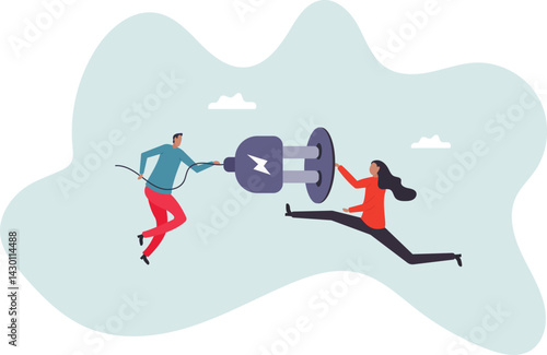 Business partnership, teamwork collaboration or work meeting and discussion to get solution.character for design.