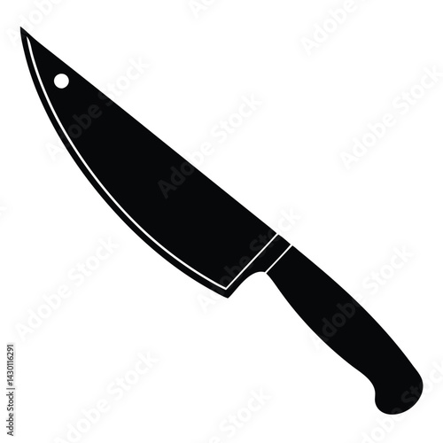 Santoku Knife Vector – Japanese Chef Blade Illustration for Cooking, Kitchen & Design Projects