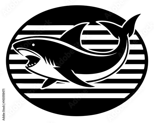 fish vector silhouette illustration isolated on white background