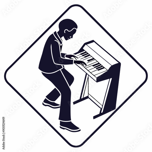 Pianist Playing Keyboard Monochrome Music Instrument Musician Performing Performance Concert Skillful Man