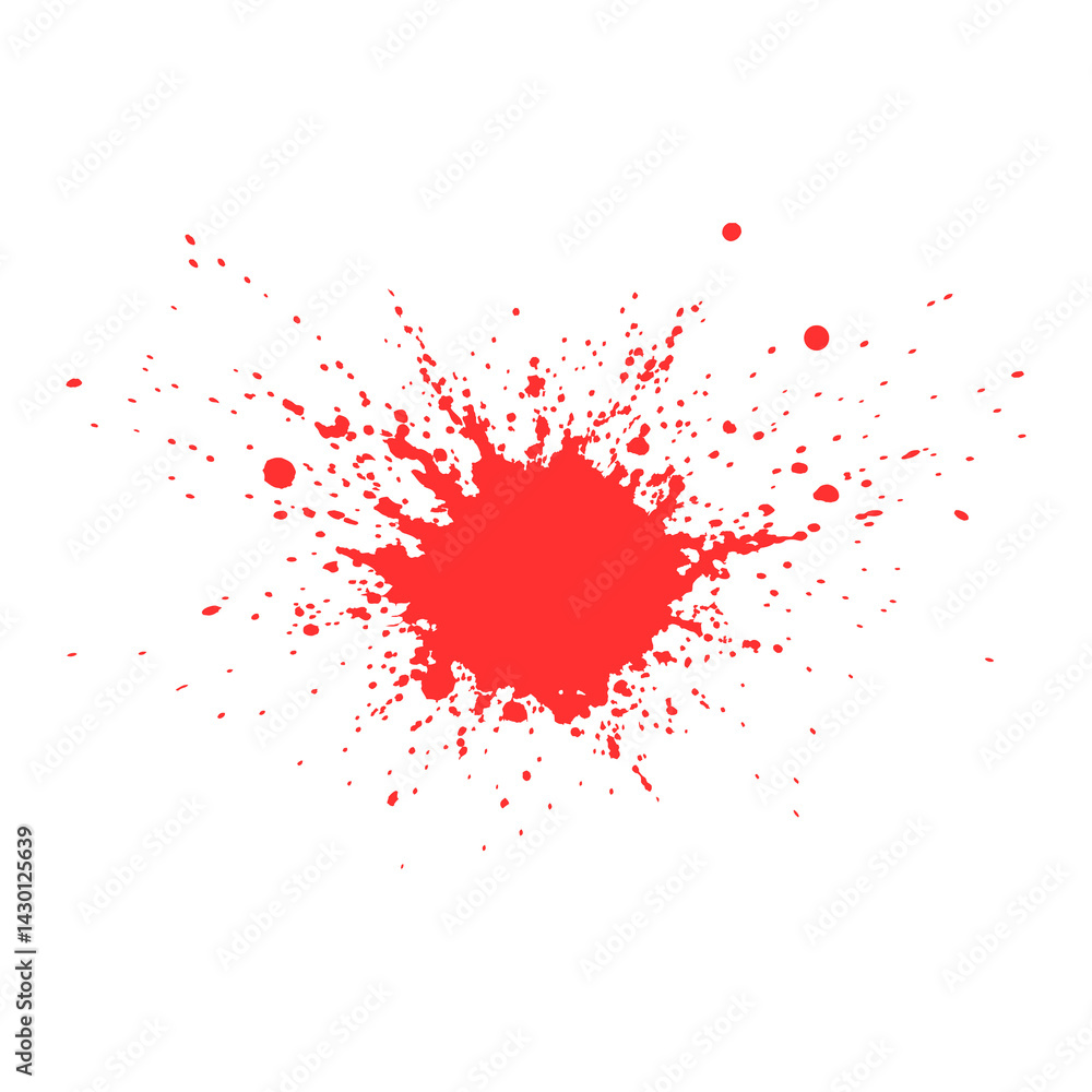 Red blood splashes on transparent background Red blood splashes on transparent background