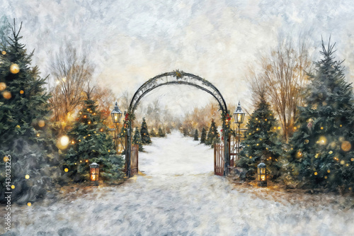 Enchanting Festive Archway to a Winter Wonderland