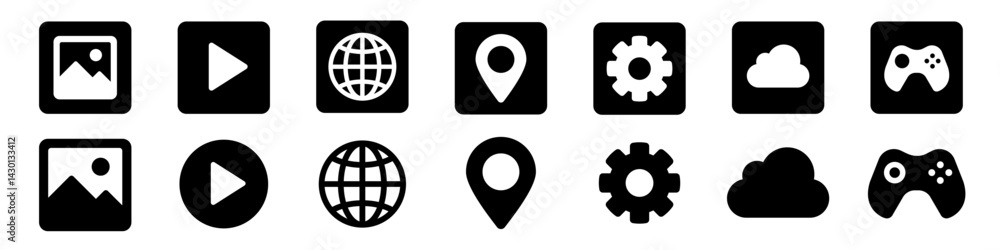 App icon. UI icon set App icon. UI icon set