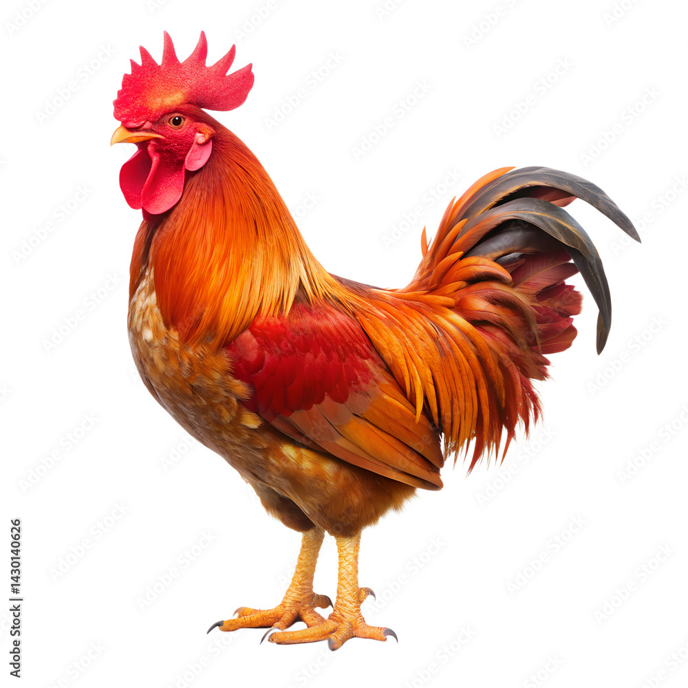 Fototapeta premium red chicken rooster