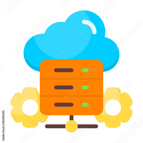 Cloud hosting advanced Icon