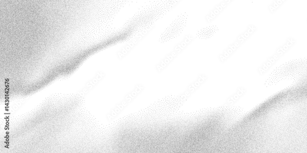 Fotografie Abstract stipple wave flow in light grain texture and digital spray