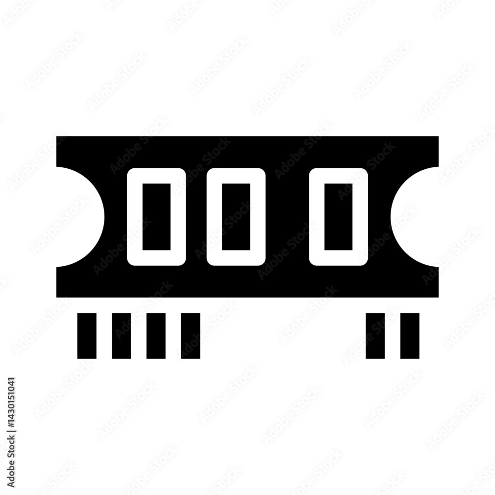 random access memory glyph icon