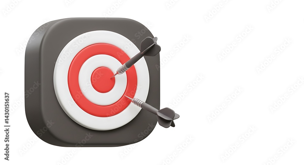 Target with Darts Hitting Bullseye Target with Darts Hitting Bullseye