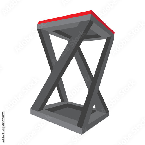 Modern Minimalist Table Design with Stylish Cross Frame