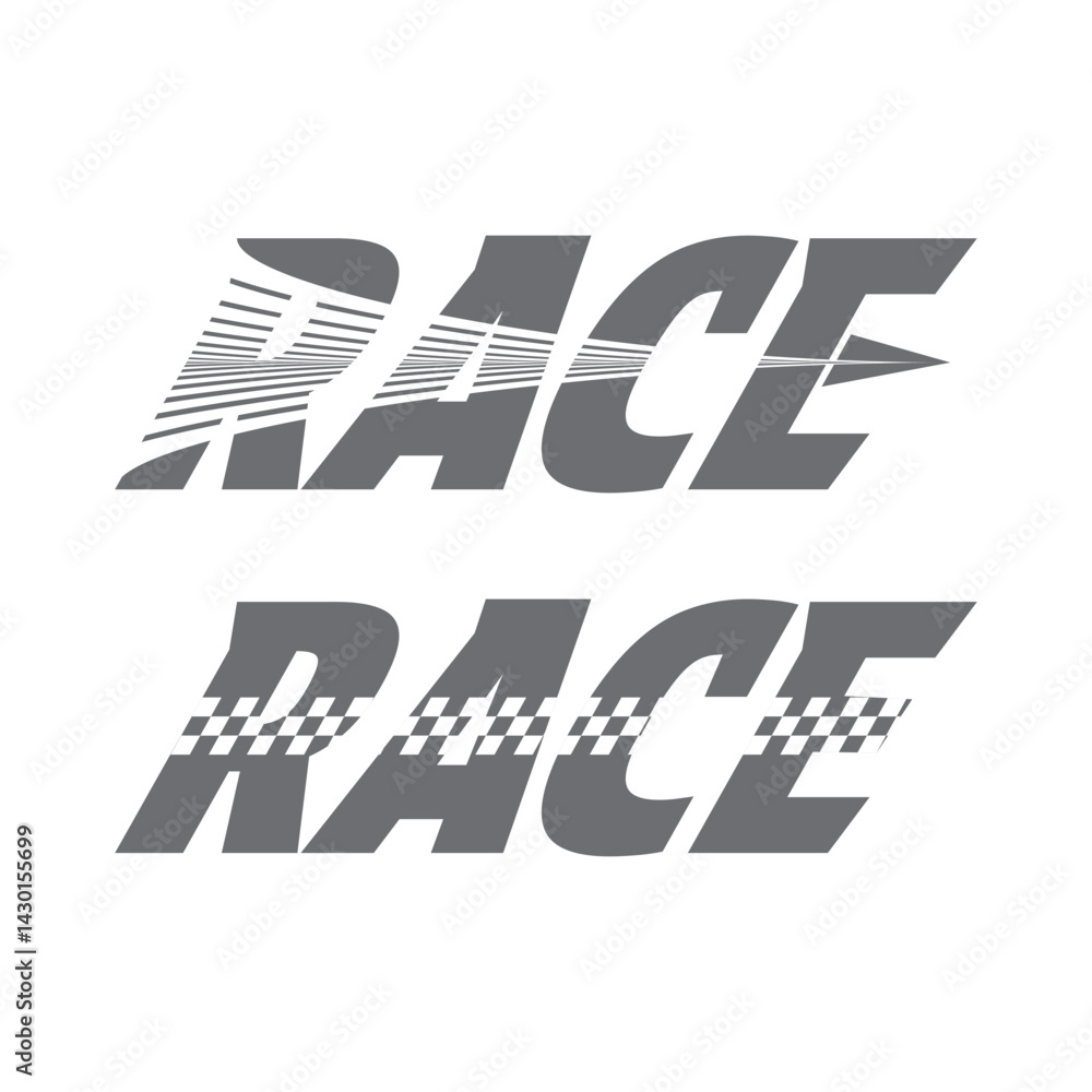 Obraz premium Race text logo design