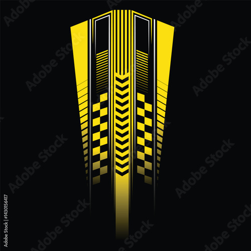 Combined yellow checkered pattern
