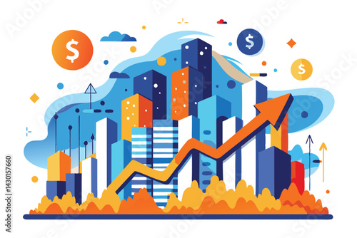 Finance logo Vector illustration