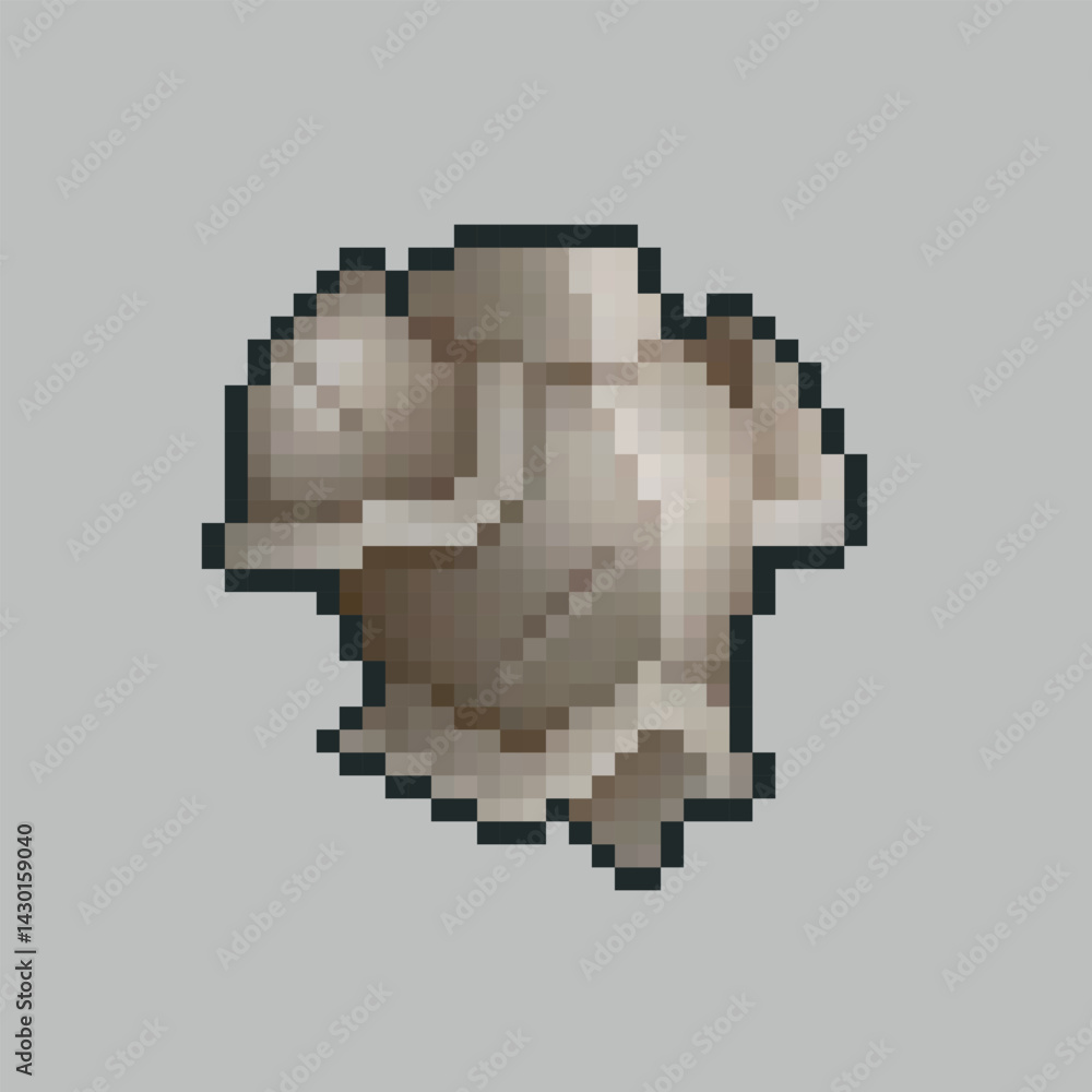 Fototapeta premium iron armor in pixel art style with isolated background