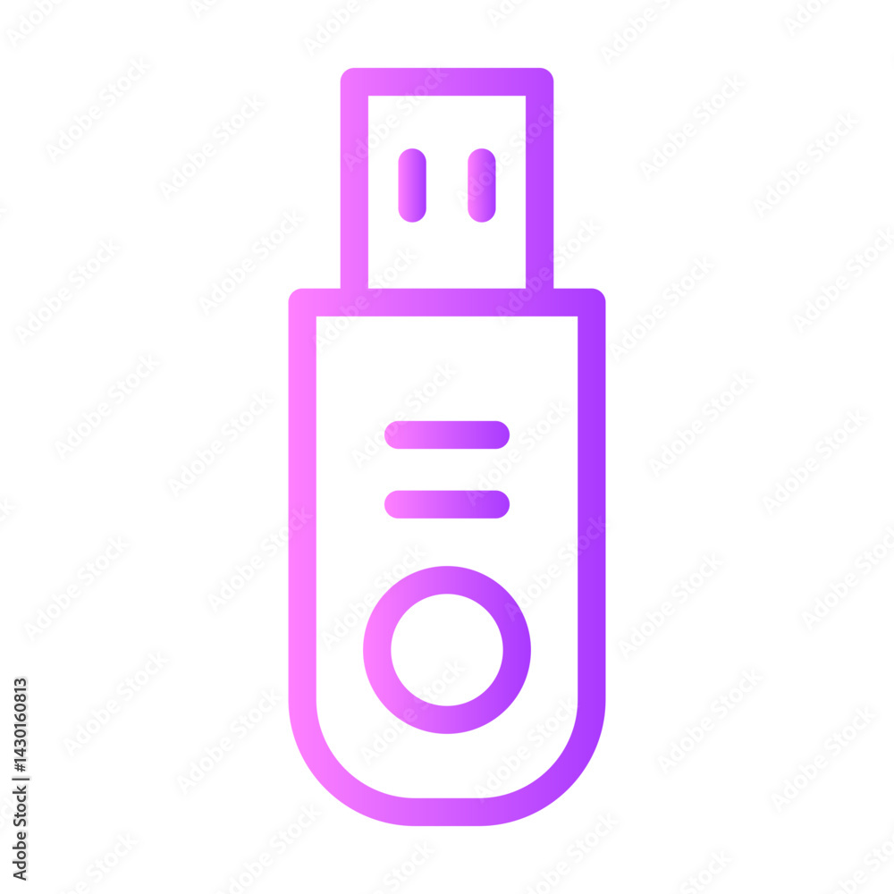 usb flash drive gradient icon usb flash drive gradient icon