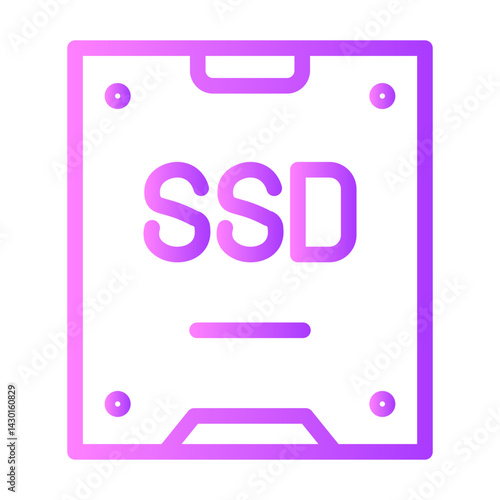 ssd disk gradient icon