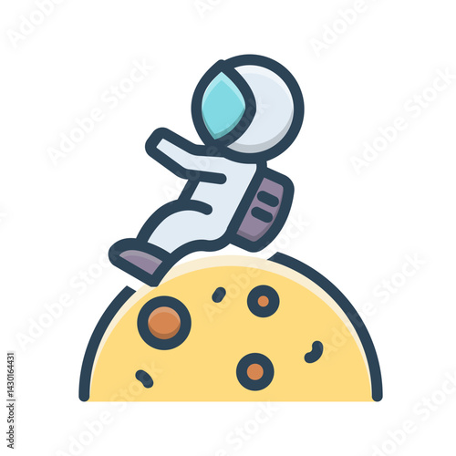 Vector color illustration icon for Zero gravity
