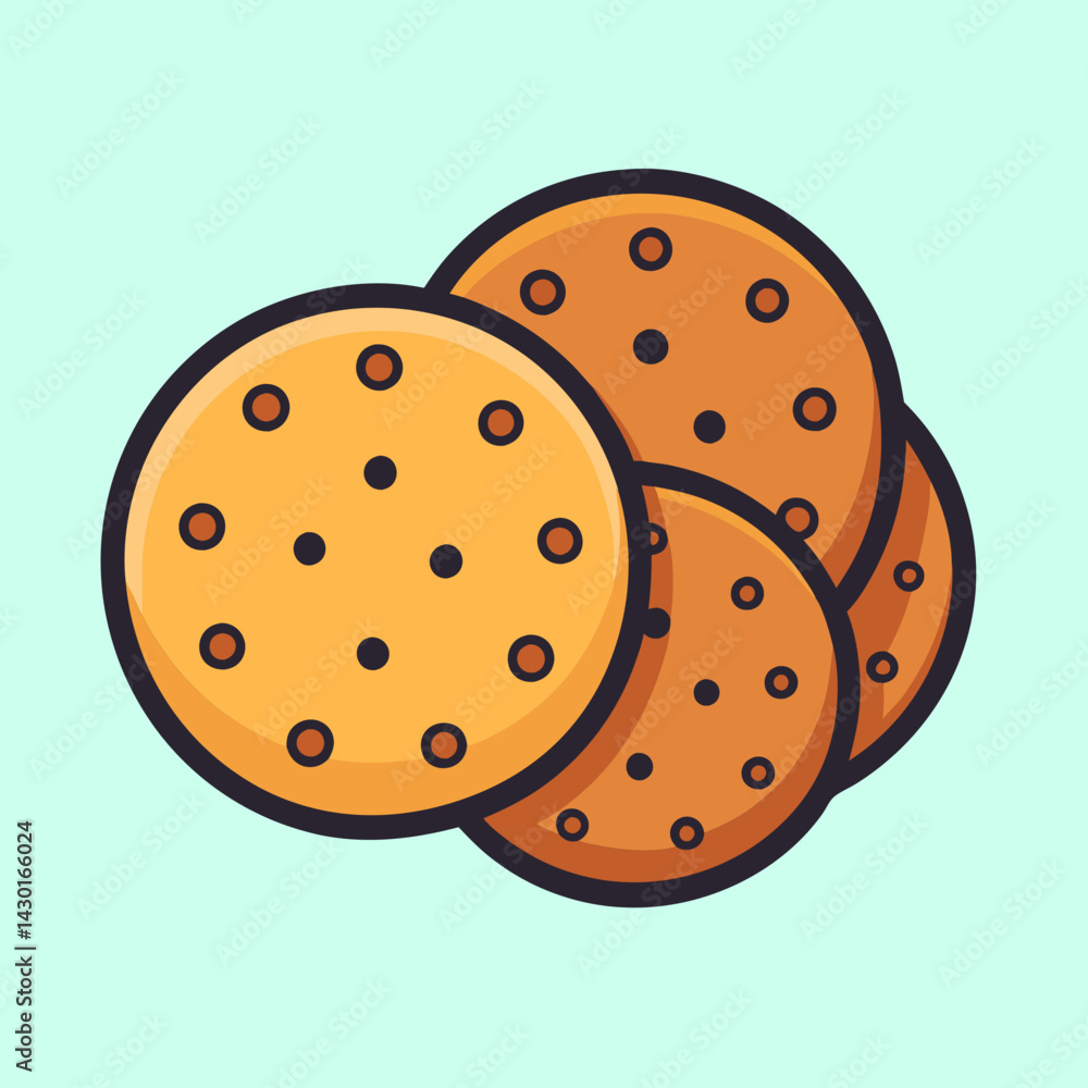 Fototapeta premium vector illustration of cookies