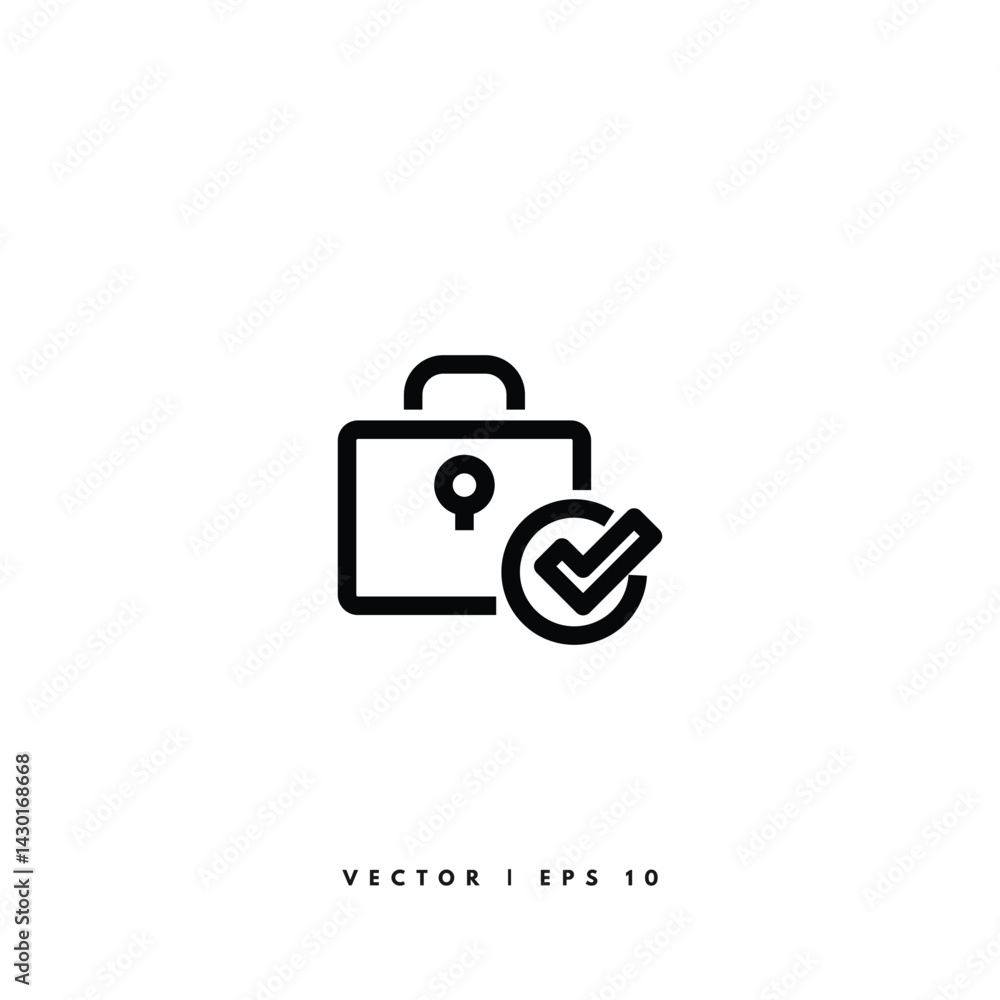 Padlock Icon. Editable Stroke Padlock Icon. Editable Stroke