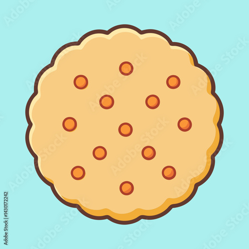 vector illustration of a biscuit