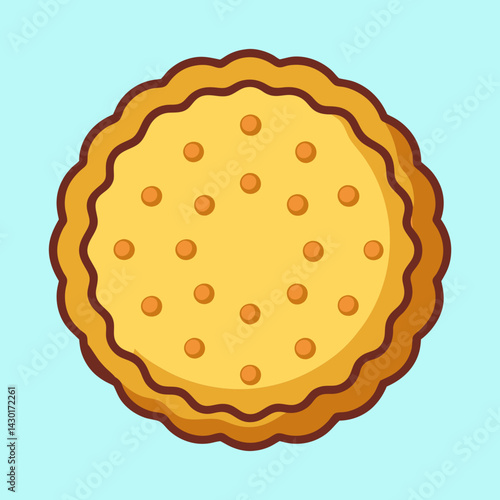vector illustration of a biscuit
