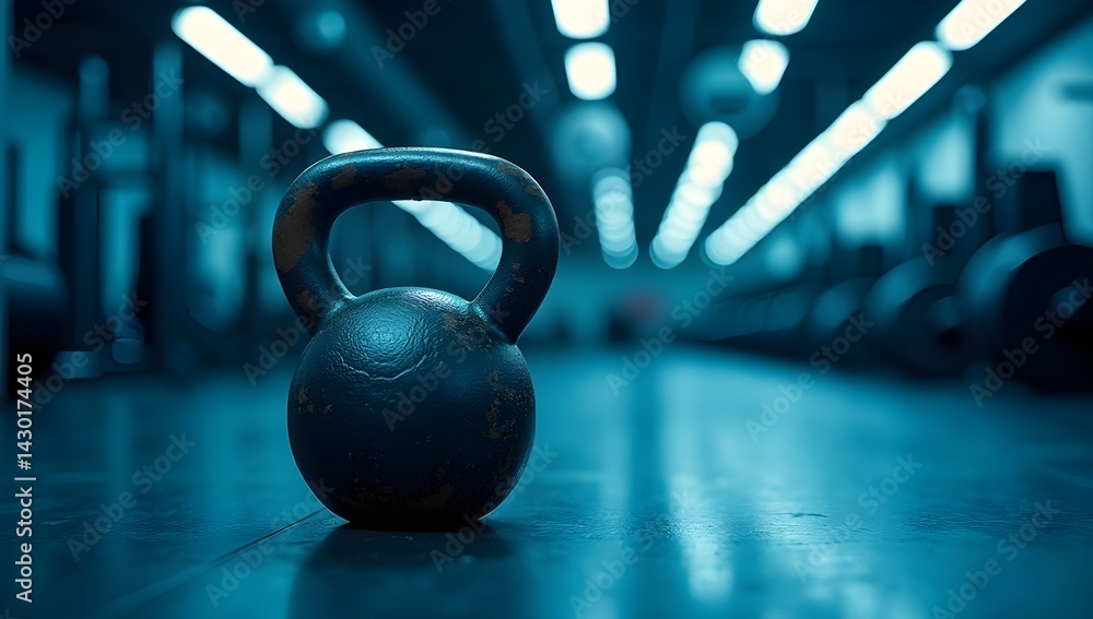 Fototapeta premium A red bowling ball strikes black pins on the alley, a different kind of Christmas ball game