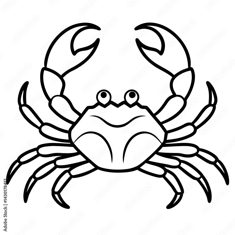 Fototapeta premium Minimalist Crab Vector
